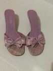 Moda Spana Lavender Slip-On Sandal Bow Tie Accent Size 8 1/2 Fits More Like Sz 8