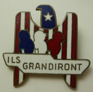 WW2 French Aviation Cadet in USA "ILS GRANDIRONT" Sterling Pin Cartier Maker XB - Picture 1 of 3