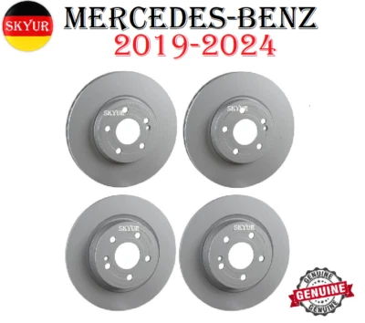 Rotores de disco de freio dianteiro e traseiro para 19-24 Mercedes-Benz A220 A250 CLA250 GENUÍNO - Imagem 1 de 3