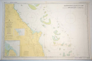 1979 Hydrographic Navy Chart Map Poster "RUSSELL ISLAND to LOW ISLETS" 110x73cm - Picture 1 of 24