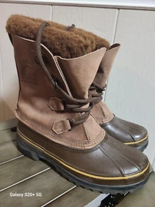 Sorel Caribou Vintage Kaufman Canada Men's Size 8 Lined Hard Weather Boots - Picture 1 of 5