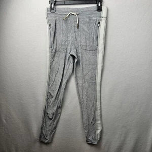Athleta Girl Pants Girls Size Large Gray White Stripe Zip Pockets - Picture 1 of 8