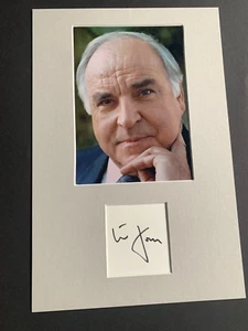 HELMUT KOHL (†2017) 6. Bundeskanzler BRD Briefkarte/Passepartout 20x30 Autogramm - Imagen 1 de 2