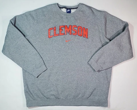 Nike Clemson Tigers Grey Pullover Sweatshirt Size 3XL Cover