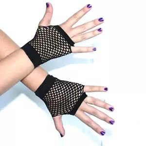 Lady Sexy Disco Dance Costume Party Lace Fishnet Fingerless Mesh Glove.M5 - Picture 1 of 4