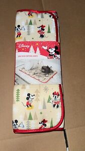 Tapis de séchage de vaisselle Disney Mickey MINNIE souris PACK de 2 Noël NEUF