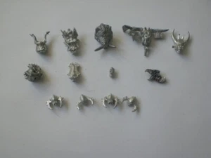Warhammer verschiedene Köpfe x 12 Metall, 1 Banner Top, siehe Bilder. - Bild 1 von 11