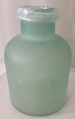 "Florero de vidrio artístico de vidrio marino con textura acuático West Elm Waterscape 8""" Foto 1 de 4