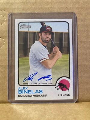 Alex Binelas 2022 Topps Heritage Minors Real One Auto ROA-AB - Image 1 of 2