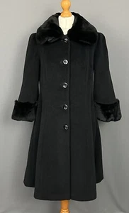 ARMANI COLLEZIONI COAT - ANGORA VIRGIN WOOL CASHMERE Women's Size IT 46 - UK 14 - Picture 1 of 24