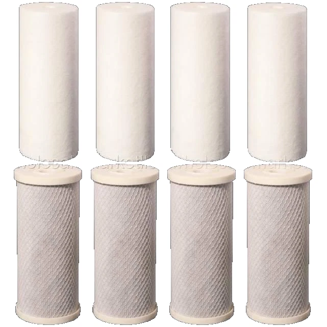 Bluonics 4.5" x 10" Filters Carbon Block and Sediment 8 pc (5 Micron) Cartridges - Image 1 of 1