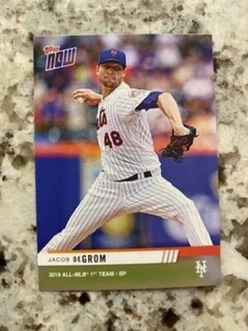 Topps Now 2019 todo-mlb primer equipo lanzador de tarjetas Jacob deGROM New York Mets - Imagen 1 de 1