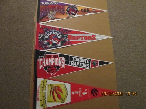 NBA Toronto Raptors Vintage 1990's & 2019 NBA Champs Team Logo Pennants #2 Cover