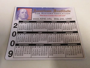 American Institute for History Education - Calendar and Fridge Magnet - 2009 - Bild 1 von 5