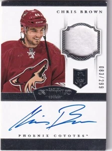 13-14 DOMINION ROOKIE JERSEY AUTO CHRIS BROWN RC /299 #179 PHOENIX COYOTES - Picture 1 of 1