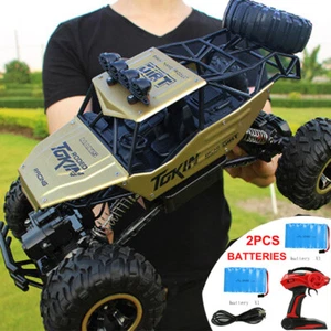 Gold 1:12 RC Cars Large Remote Control Monster Truck 4WD Off-Road Kids Toy Xmas - Picture 1 of 8