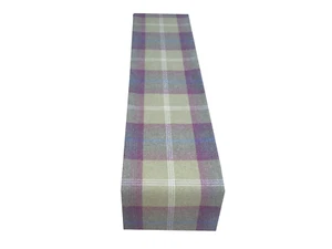 Balmoral Pistachio Tartan plaid Faux Wool lined table/Bed wedding runner made UK - Picture 1 of 3