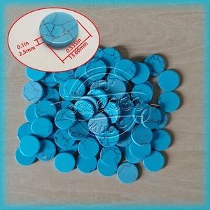 12 Stück Trompeten Finger Tasten Inlay Knöpfe für Ersatzteile schön türkis - Bild 1 von 3