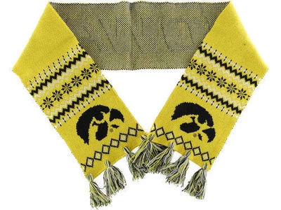 IOWA HAWKEYES FÚTBOL DEPORTIVO HOMBRE MUJER CÁLIDO INVIERNO TEJIDO BUFANDA DOBLE CARA Foto 1 de 2