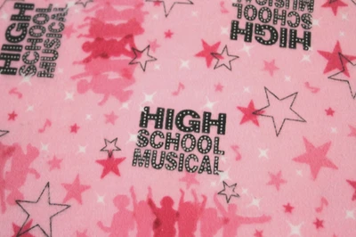 Vintage HTF 71" High School Musical Pink Flannel Fabric - Image 1 of 4