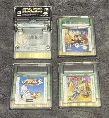 Game Boy Color Games Star Wars Racer New Batt. Harry Potter Tony Hawk Paintball Foto 1 de 4