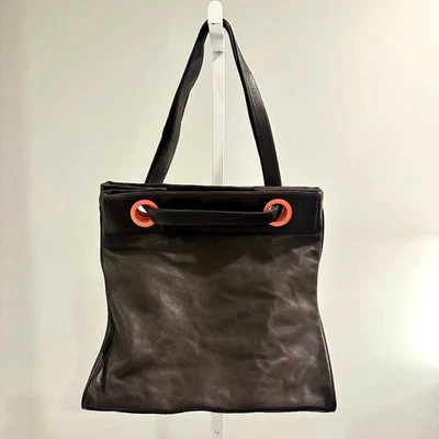 BULGA Saks 5th Avenue Amazing Soft Brown Leather Tote Bag NWT $475!! - Image 1 of 4