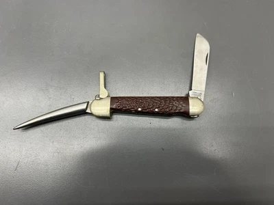 老式 CAMILLUS NEW YORK YACHTSMAN MARLIN SPIKE SAILORS 口袋刀 EXC 美国 — 第 1/4 张图片