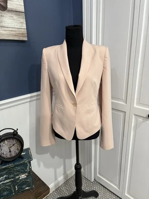 Blazer BCBGMAXAZRIA Un Botón A Medida Rosa Claro/Albaricoque Talla Pequeña Foto 1 de 4