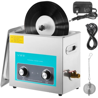 VEVOR Ultrasonic Vinyl Record Cleaner 6L 40kHz Vinyl Ultrasonic Cleaning Machine - image 1 of 4