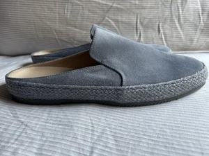 BRUNOS Made Italy Light Blue Suede Slip On Mule Espadrilles Shoes EU 43 / US 10 - Picture 1 of 24