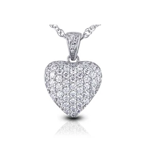 3 CTW F VS1 Round Cut Earth Mined Certified Diamonds 950 Plat. Pendant + Chain - Picture 1 of 2