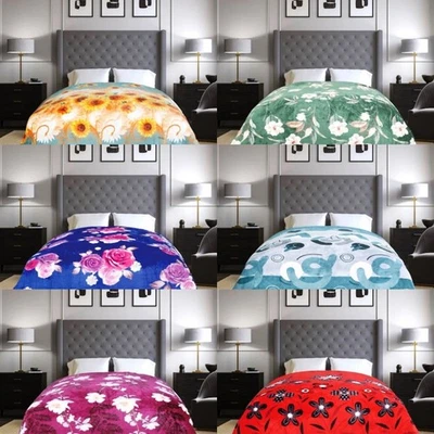 PRINTED FLANNEL BLANKET SUPER SOFT LIGHWEIGHT QUEEN AND KING * FREE SHIPPING* - Image 1 of 3