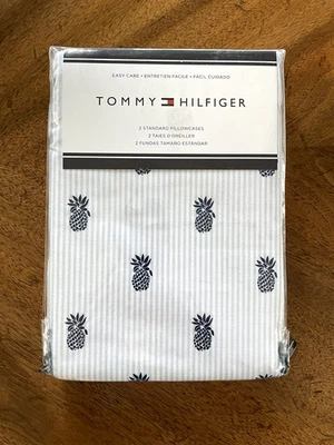 Tommy Hilfiger Juego de 2 Fundas de Almohada ESTÁNDAR PIÑA Y RAYAS Foto 1 de 2