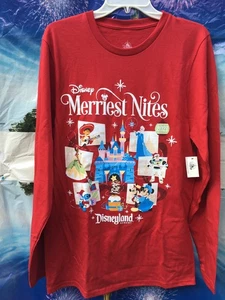 DISNEY MERRIEST NITES 2021 LONG SLEEVE SHIRT S DISNEYLAND HOLIDAY PARTY NWT - Picture 1 of 3