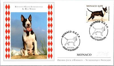 Monaco SC# 2748 FDC 2014 Bull Terrier Dog Show - A03455 - Image 1 of 2