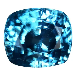 Increíble piedra preciosa de circón azul camboyano corte cojín 4,93 quilates (8,14 x 7,13 mm) - Imagen 1 de 2
