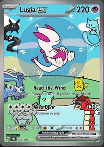 Lugia bubble Non Holo Pokemon Card VMAX EX GX ACG V Star custom - Picture 1 of 4