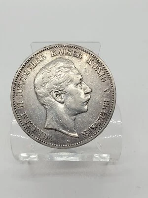 1903 A German States Prussia 5 Funf Mark Silver Coin - Image 1 of 3