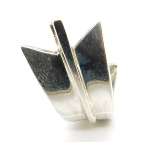 Tiffany & Co Ciondolo Geometrico Angolato Retro Curvo Argento Sterling 925 - Foto 1 di 9