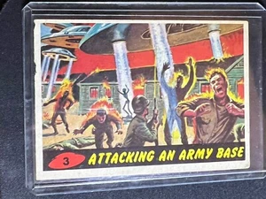 1962 Topps Mars Attacks! Card # 3 Attacking An Army Base (VG) - Picture 1 of 2