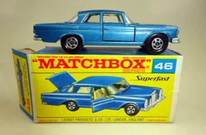 Matchbox Superfast Nº 46A Mercedes 300 METÁLICO AZUL muy raro excelente en caja "G" - Imagen 1 de 12