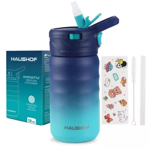 HAUSHOF 12 oz Stainless Steel Kids Water Bottle Vacuum Double Wall Insulated Cup - Picture 1 of 10
