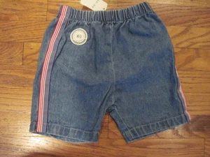Boutique Mulberribush patriotische Denim Pull-On Shorts Jungen 12M neu mit Etikett 4. Juli! - Bild 1 von 2