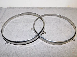 OEM Bronco Falcon Mustang Truck Stainless Steel 7" Headlight Trim Rings - Picture 1 of 7