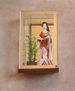 Vintage Japanese Geisha Doll in glass case - Picture 1 of 9