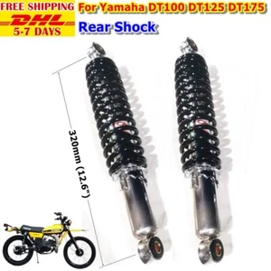 B9 Black Shock Rear For Yamaha DT100 DT125 DT175 Absorbers 320mm Suspension New - Picture 1 of 6
