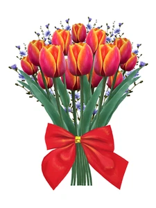 Autoaufkleber Sticker Tulpen Blumen Garten Natur Aufkleber - Bild 1 von 1