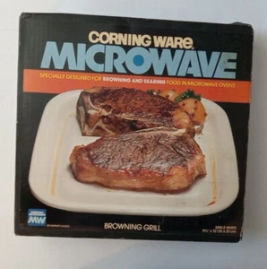 Vintage Corning Ware Microwave BROWNING GRILL 11.5"x12" MW-2 - new/sealed box - Picture 1 of 9