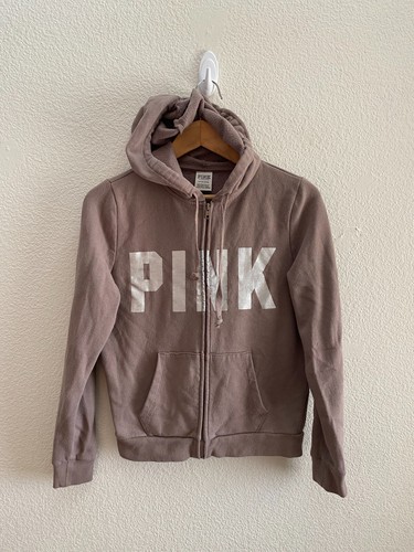 UNDERCOVER Felpa con cappuccio e zip intera ROSA Victoria's Secret piccola marrone tortora VS