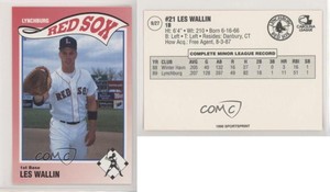 1990 Sportsprint Lynchburg Red Sox Les Wallin #9